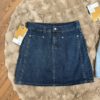 Denim skorts with belt - Image 6