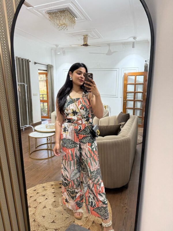 Cotton belted jumpsuit - Image 4