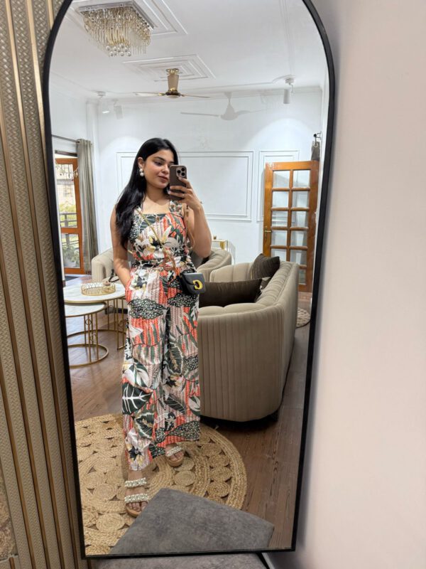 Cotton belted jumpsuit