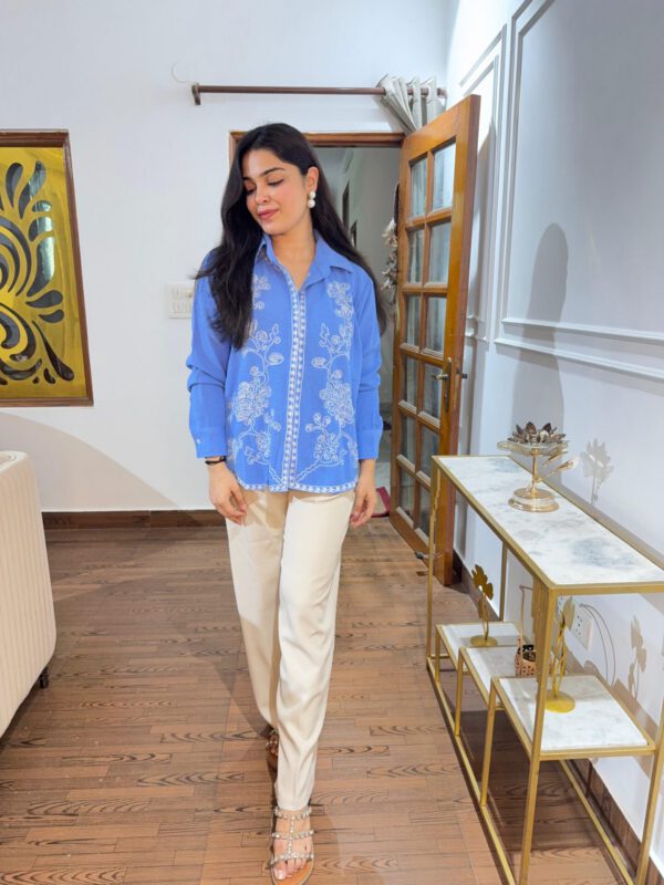 Azah moss imported embroidered shirt - Image 2