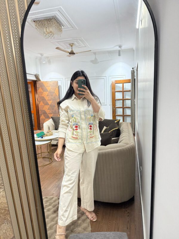 Tara embroidered linen coord set - Image 2