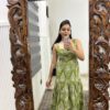 Green schiffli dress - Image 2