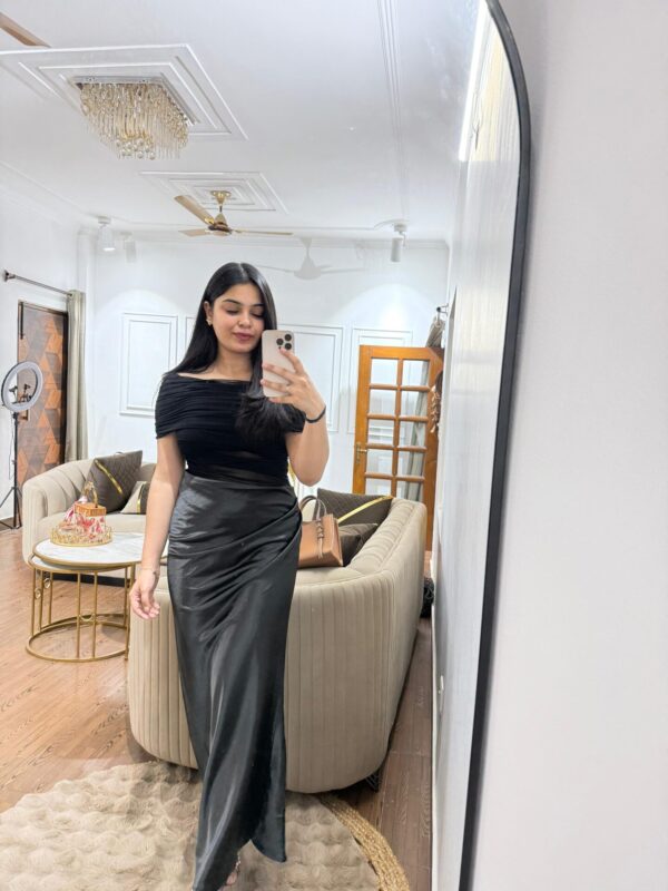 Ruched side cut dress