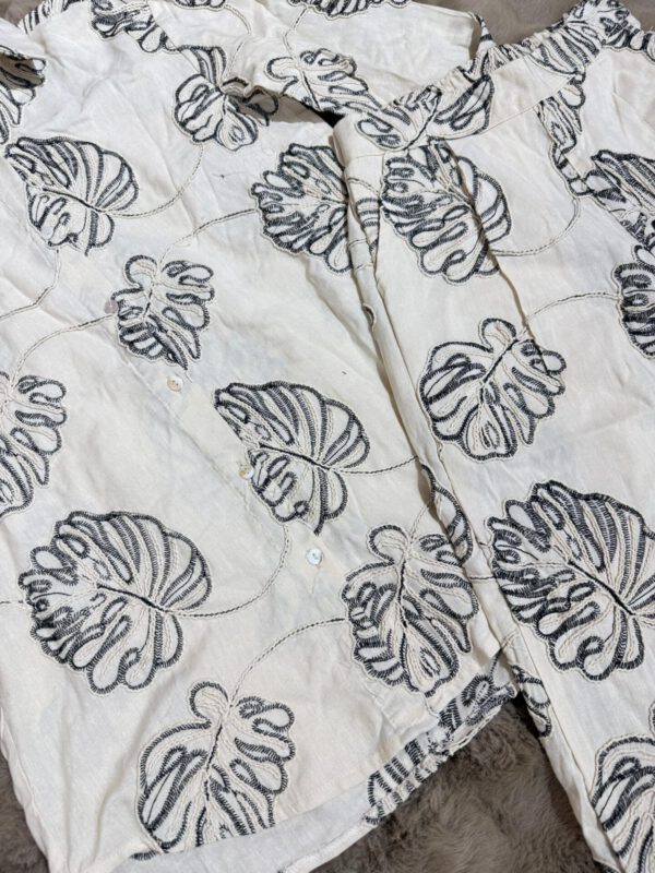 Leafy embroidered coord set - Image 5