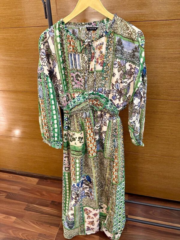 Ruched georgette dress - Image 2