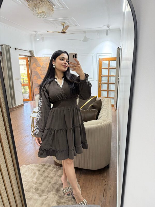 Embroidered tiered dress - Image 2