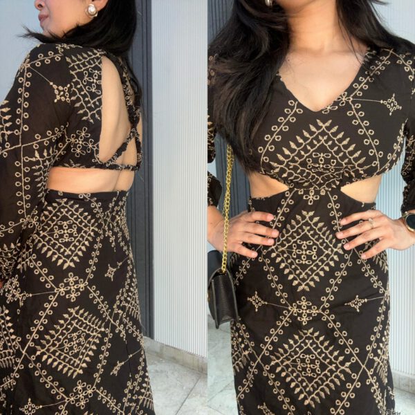 Schiffli backless dress - Image 4