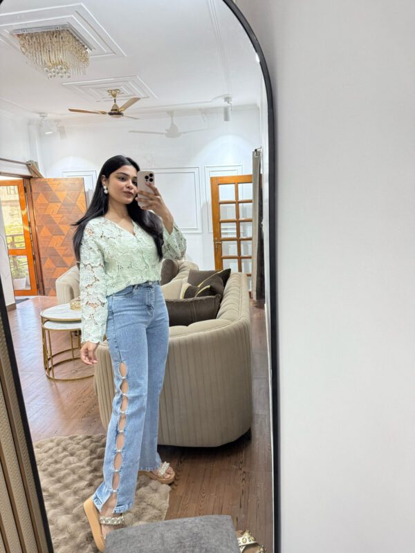 Pearl cutout jeans - Image 3