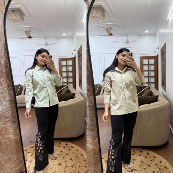 Cotton embellished shirt