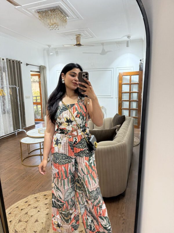 Cotton belted jumpsuit - Image 3