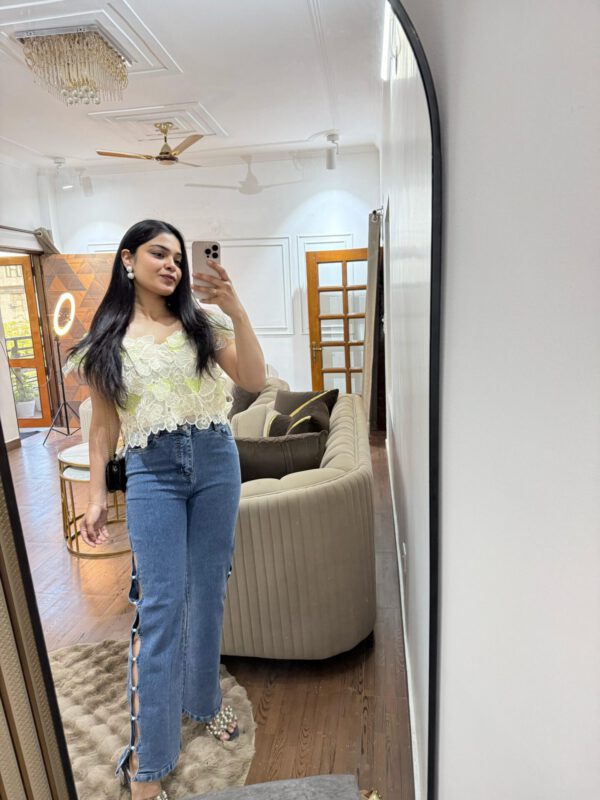 Pearl cutout jeans - Image 2