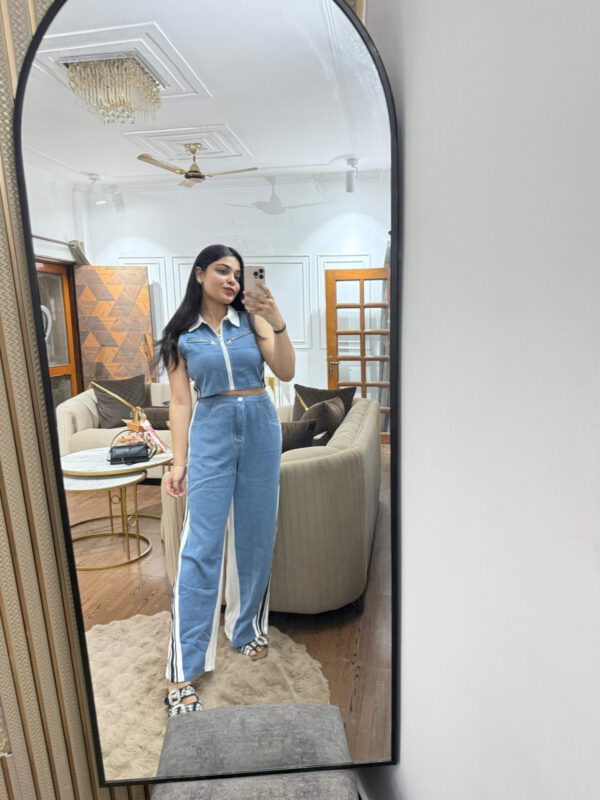 Denim collared coord set - Image 6
