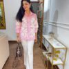 Ammy striped flower embossed shirt - Image 4
