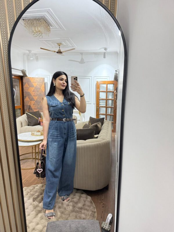 Denim jumpsuit (with belt) - Image 5