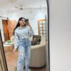 Butterfly cutout jeans