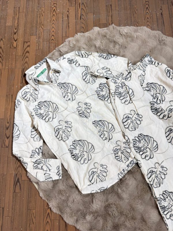 Leafy embroidered coord set - Image 3