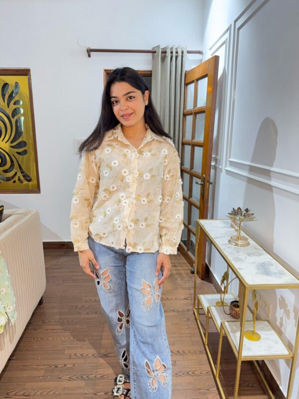 Butterfly cutout jeans - Image 2