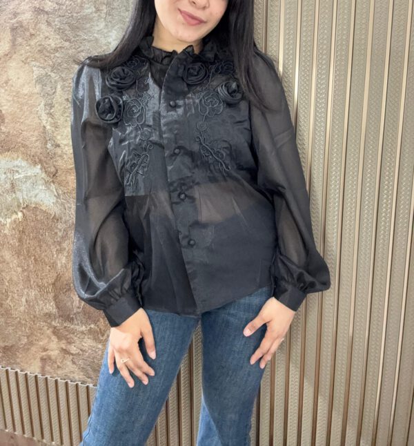 Amavi rose embellished shirt - Image 5