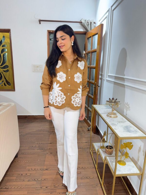 Flower patch shirt