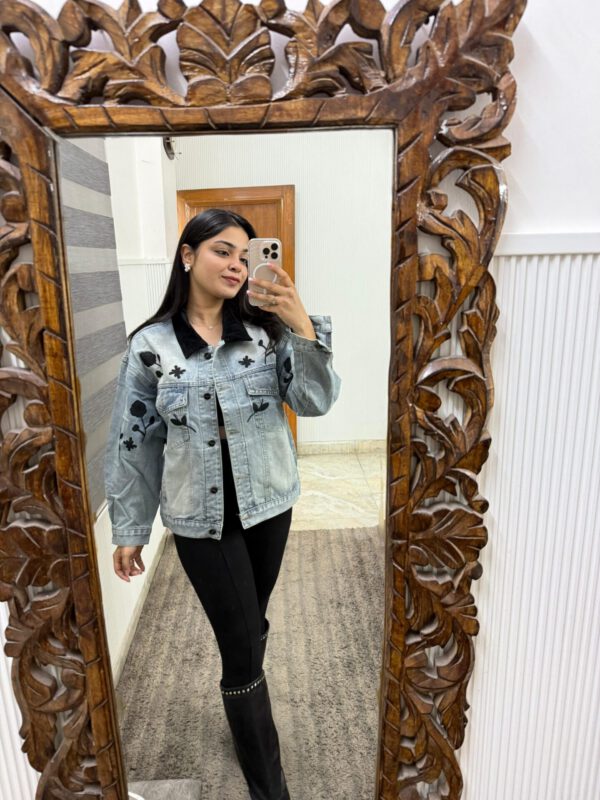 Embroidered denim jacket