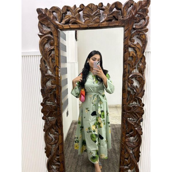 Olive shirt dress