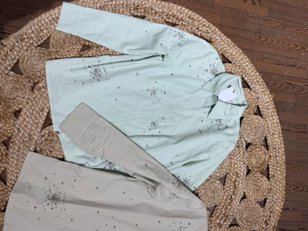 Cotton embellished shirt - Image 4