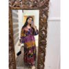 Colorful maxi button down dress