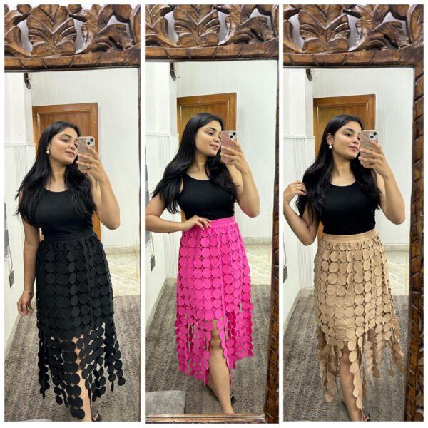 Circular crochet skirt