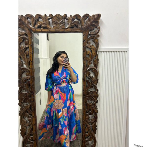 Printed long maxi dress - Image 3