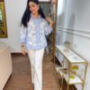 Ammy striped flower embossed shirt - Image 2