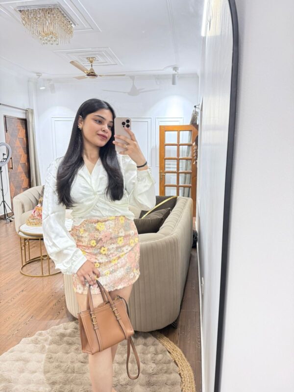 Sequin skirt with skorts