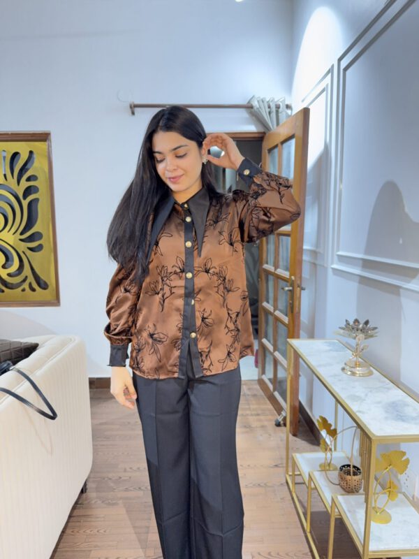 Satin embossed shirts