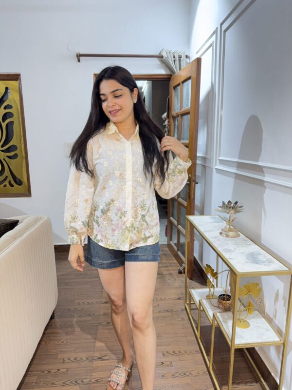 Floral thread work shirt - Image 5