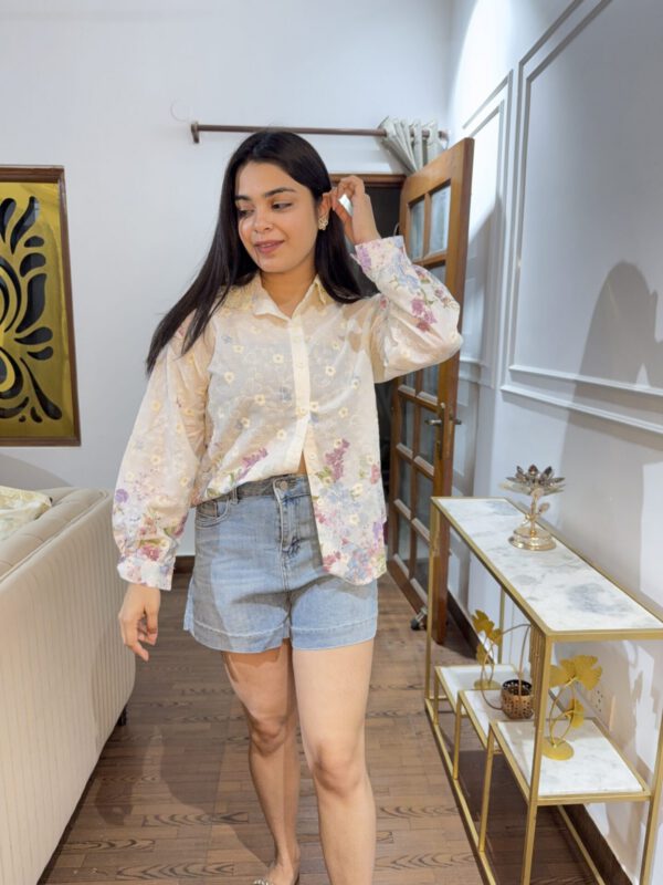 Floral thread work shirt - Image 6