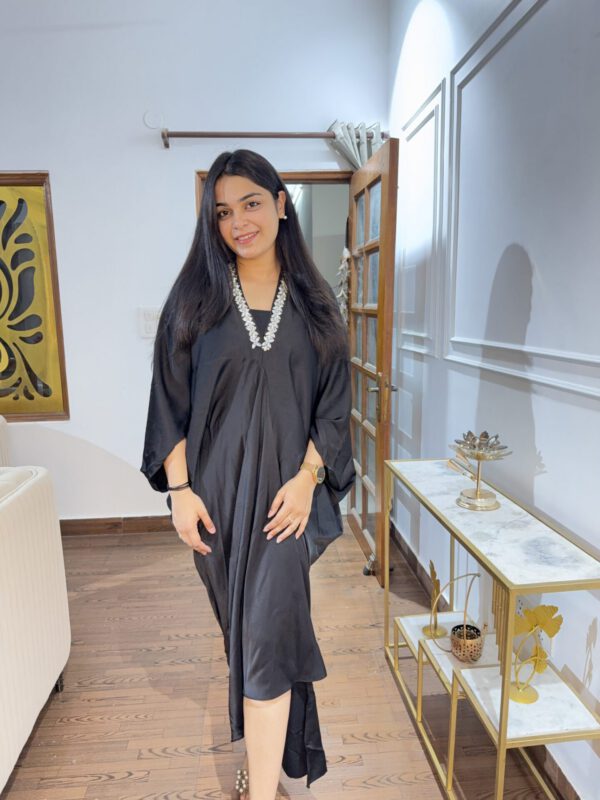 Joe satin embellished kaftan dress