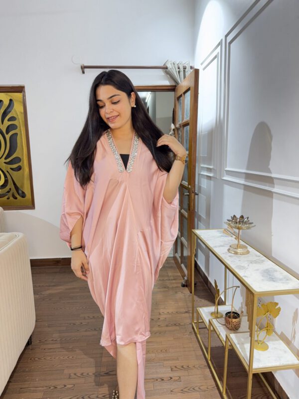 Joe satin embellished kaftan dress - Image 3
