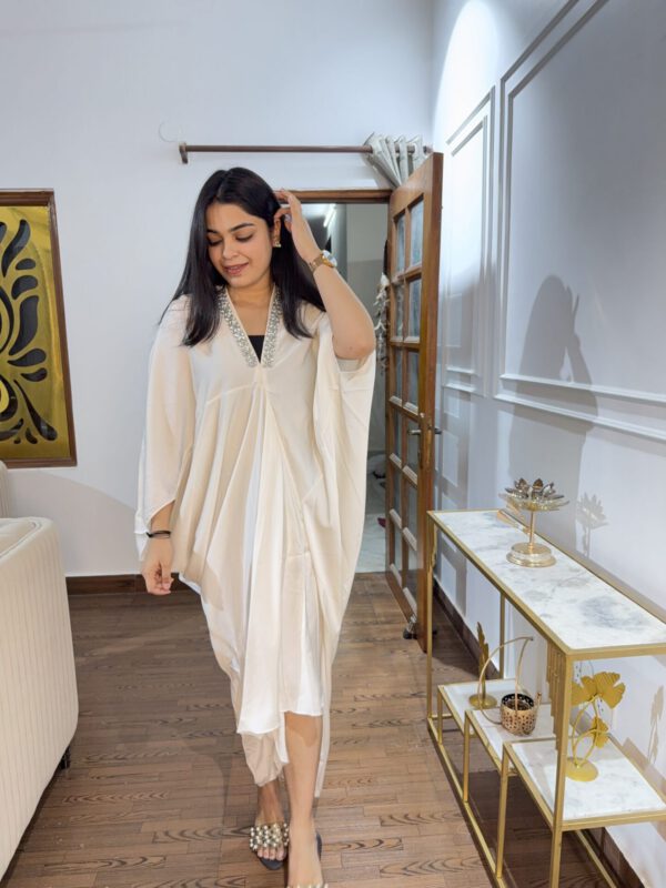 Joe satin embellished kaftan dress - Image 2
