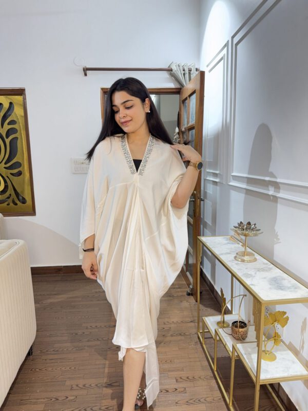 Joe satin embellished kaftan dress - Image 5