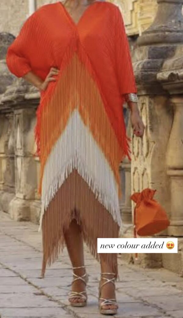 Wrinkle colour block dress - Image 5