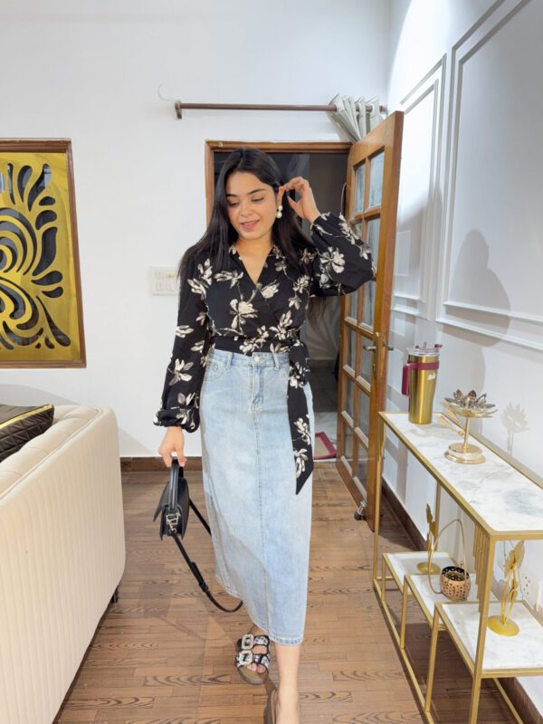 Denim belted skirt - Image 3