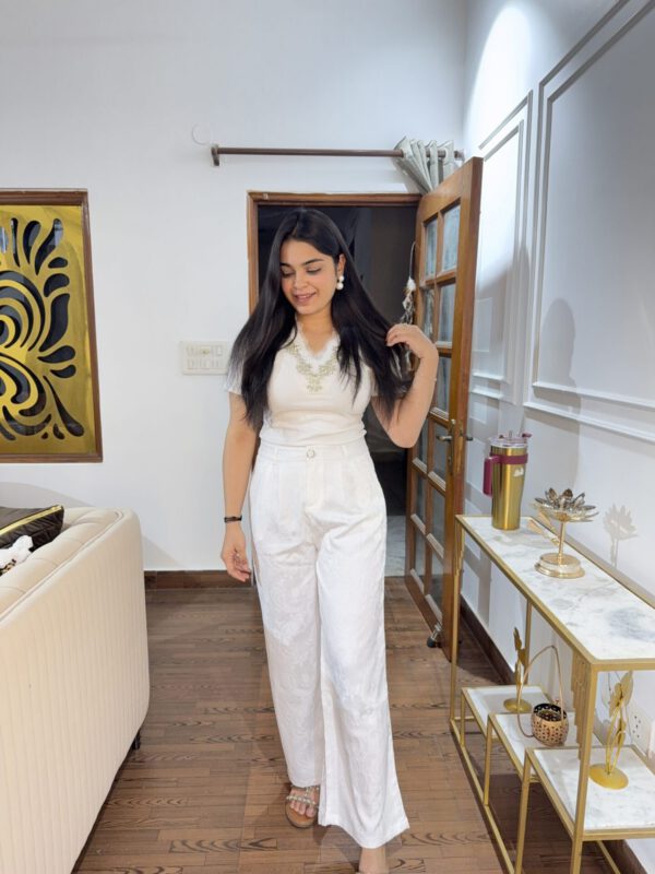Jacquard self work pants - Image 5