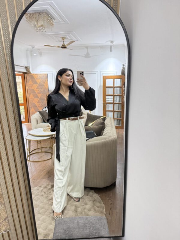 Korean highwaisted pants with belt - Image 5