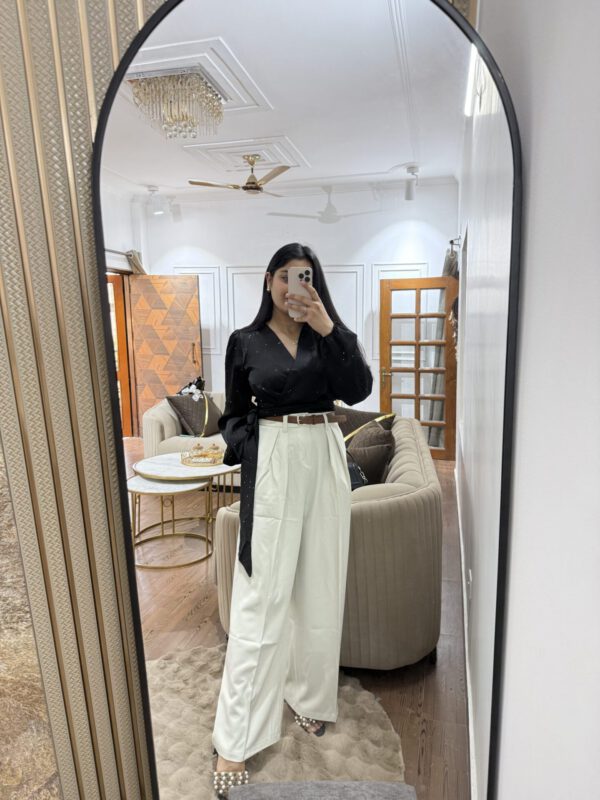 Korean highwaisted pants with belt - Image 6