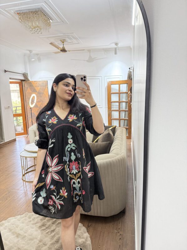 Rhea embroidered boho dress - Image 2