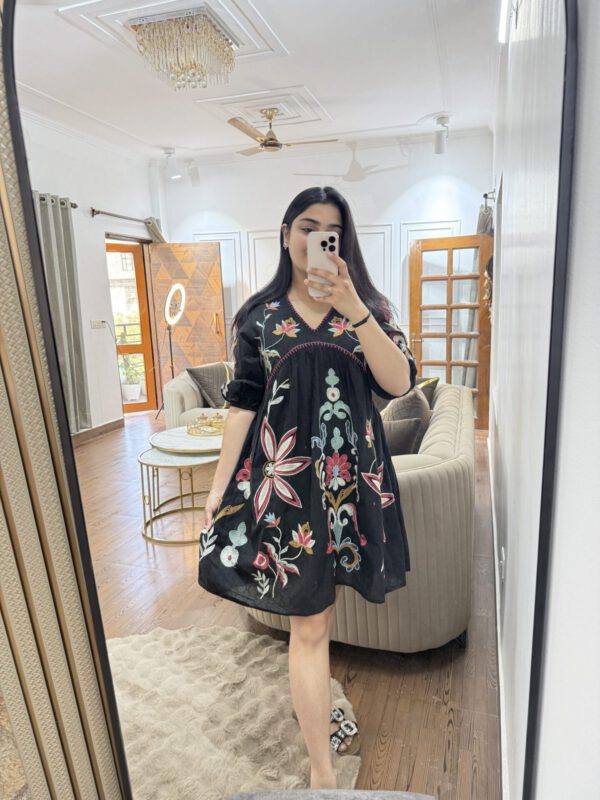 Rhea embroidered boho dress - Image 3