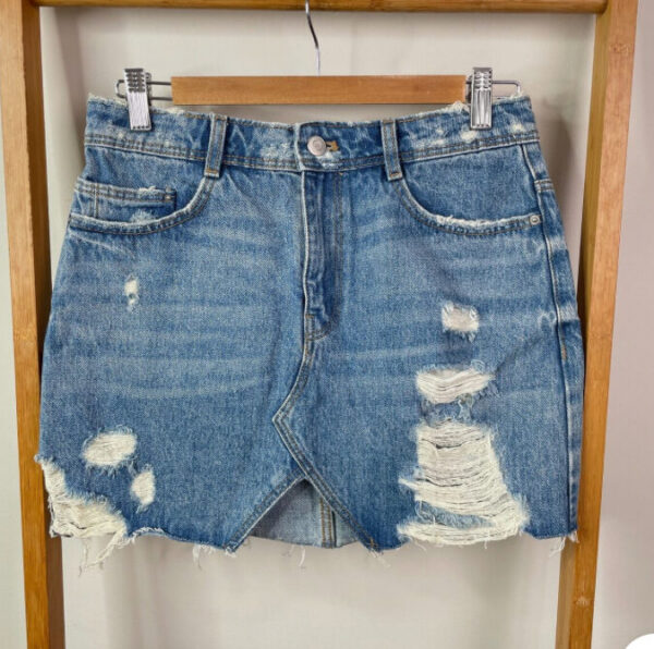 Denim mini skirt