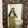Satin v neck jumpsuit (without belt) - Image 3