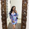 Padded bodycon ruched dress - Image 2