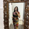 Square neck bodycon side slit dress - Image 3