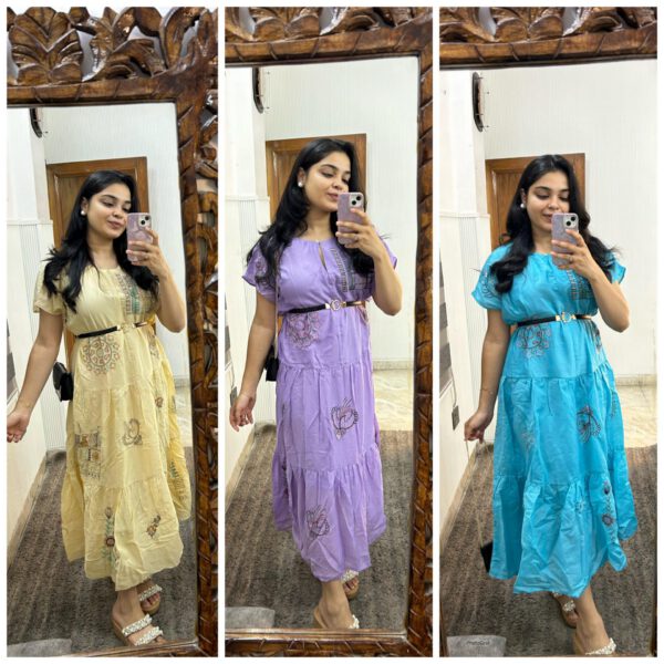 Embroidered loose fit dress (no belt)